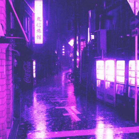 Wallpaper GIF - Wallpaper - Discover & Share GIFs Purple City, Violet Aesthetic, Purple Vibe, Lavender Aesthetic, New Retro Wave, Dark Purple Aesthetic, Cyberpunk Aesthetic, Vaporwave Aesthetic, Neon Aesthetic