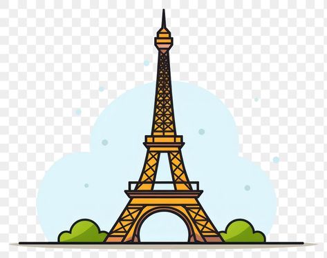 Eiffel Tower Cartoon, Eiffel Tower Black And White, Eiffel Tower Architecture, Tower Architecture, Black Building, Paris Tower, Cartoons Png, Building Exterior, Architecture Building