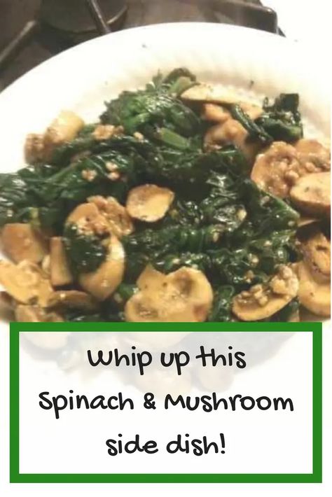 Mushroom Side Dish, Saute Vegetables, Spinach Side Dish, Spinach Recipes Healthy, Irish Dinner, Mushroom Side Dishes, Mushrooms And Spinach, Spinach And Mushrooms, Veggie Ideas