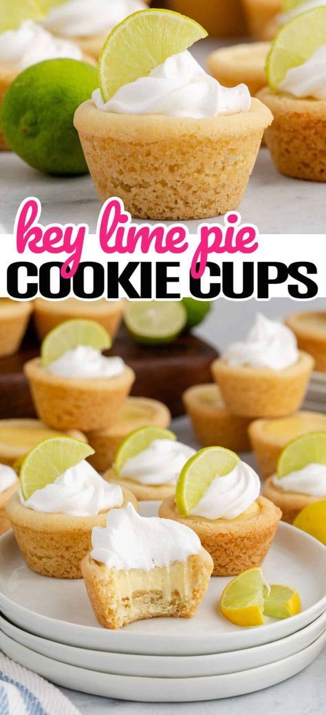 Key Lime Cookie, Lime Frosting, Mini Key Lime Pies, Key Lime Cookies, Key Lime Desserts, Lime Cookies, Lime Tart, Lime Desserts, Sugar Cookie Crust