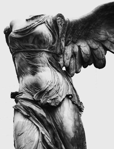 BLOWN AWAY Nike Tattoo, Winged Victory Of Samothrace, Winged Victory, Ancient Greek Sculpture, Roman Statue, Classic Sculpture, Greek Statues, Ancient Greek Art, Angel Statue