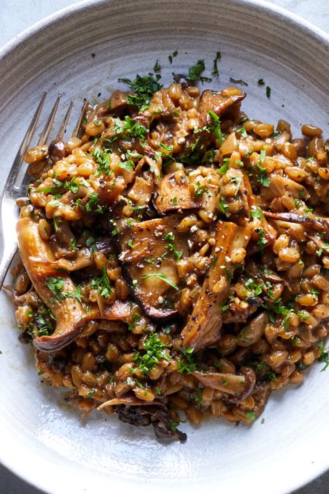 Recipes from NYT Cooking - 26 Meatless Mushroom Recipes from Martha Rose Shulman Farro Recipes, Italian Rice, Nyt Cooking, Low Carb Paleo, Mushroom Recipes, Vegetarian Dishes, Couscous, Family Meals, Diner