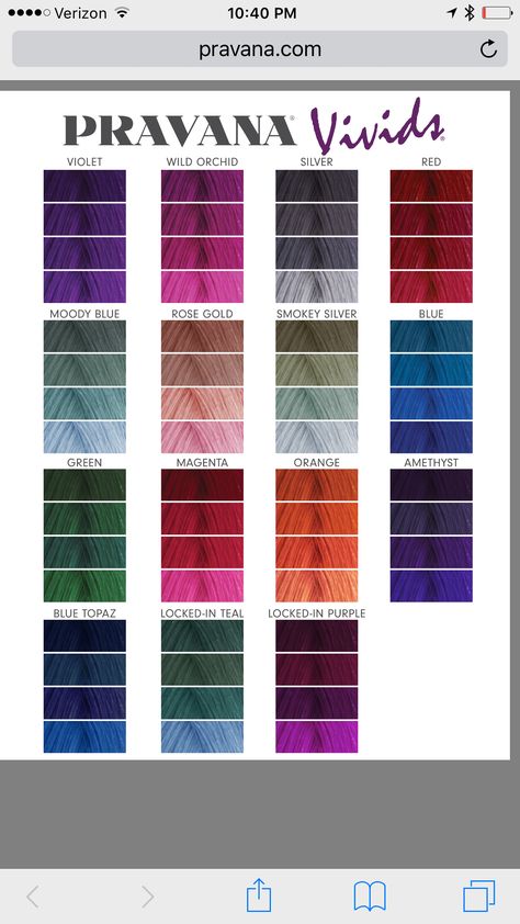 Pravana Vivids color chart Pravana Vivids Violet, Taurus Hair Color, Blue Hair Formula, Pravana Vivids Color Chart, Pravana Color Formulas, Pravana Hair Color Chart Chromasilk, Pravana Color Chart, Pulp Riot Hair Color Formulas, Pravana Purple