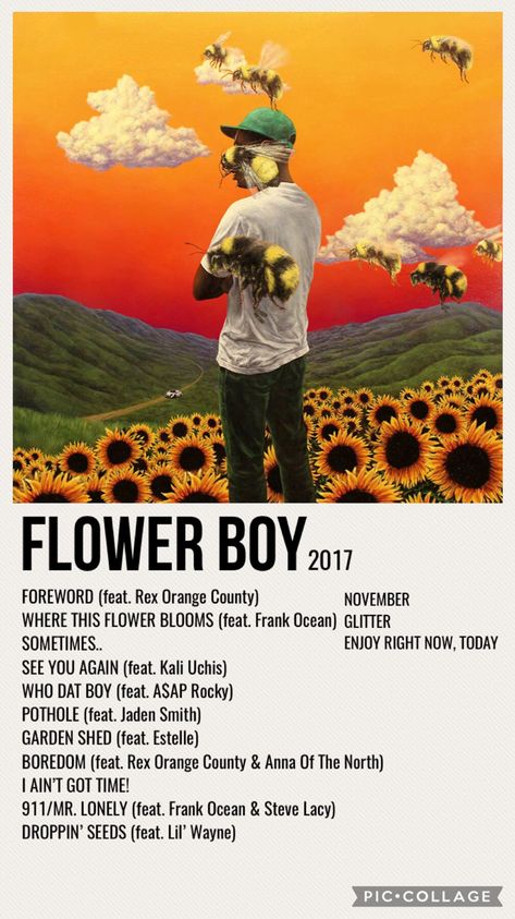 Flower Boy (album), Foto Muro Collage, Minimalist Music, Boys Posters, Music Poster Ideas, Vintage Music Posters, Flower Boy, Film Posters Minimalist, Music Poster Design