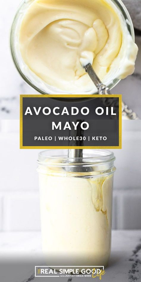 Easy Mayo Recipe, Keto Mayonnaise Recipe, Keto Mayonnaise, Easy Mayo, Avocado Mayo Recipe, Keto Staples, Avocado Oil Mayonnaise Recipe, Keto Mayo, Healthy Mayonnaise