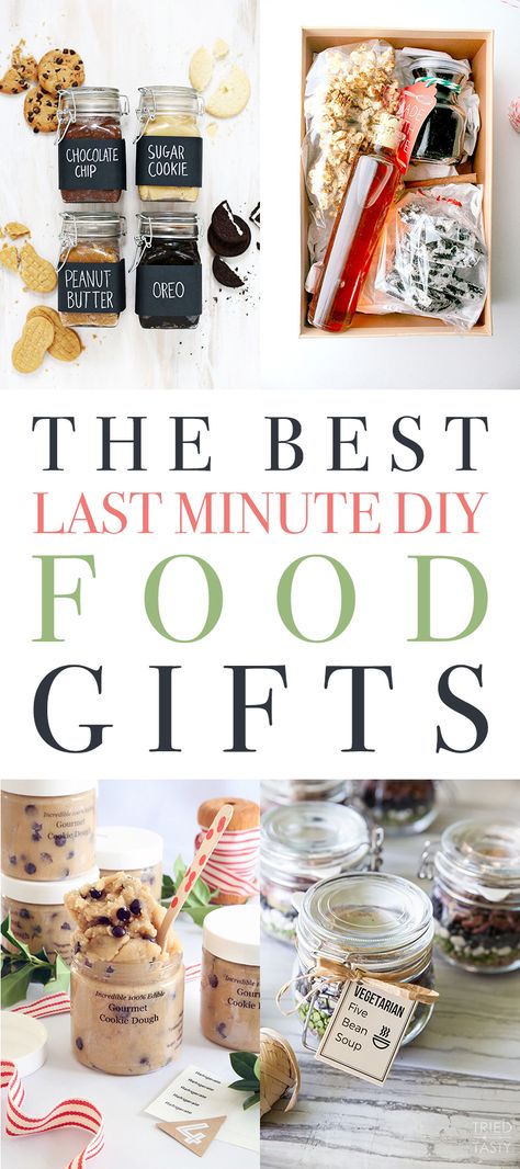 The Best Last Minute DIY Food Gifts Need a gift quickly.... then how about making one that tastes absolutely delicious.  Every single creation here will make your loved ones smile!  From Scrumptious Cookie Butter Spread to Homemade Granola... something for everything!  #FoodGifts #HomemadeFoodGifts  #CookieButterRecipe #LastMinuteGifts #LastMinuteFoodGifts #Gifts Natal, Food Stocking Stuffers, Food Gifts For Men, Gift Ideas Homemade, Food Gift Ideas, List Of Food, Diy Food Gifts, Food Gift Baskets, Homemade Food Gifts