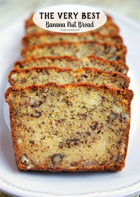 The Very Best Banana Nut Bread Best Banana Nut Bread, Banana Bread Recipe Easy Moist, Buttermilk Banana Bread, Banana Nut Bread Recipe, Nut Bread Recipe, Banana Walnut Bread, Banana Bread Recipe Moist, Buttermilk Recipes, Moist Banana Bread