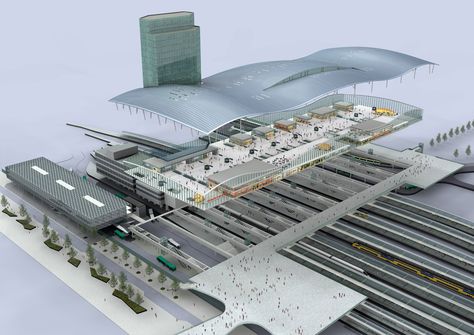 Terminal Bus, Transport Hub, Train Station Architecture, Airport Design, Aircraft Interiors, Roof Covering, Central Station, Bus Station, Roof Design