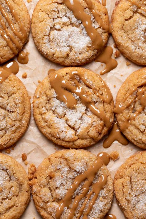 These peanut butter miso cookies are chewy peanut butter cookies with a hint of savory flavor from miso paste. These unique cookies strike the perfect balance of rich, salty, and sweet; everyone loves them! Miso Cookies, Cambrea Bakes, Coffee Cake Cookies, Pecan Desserts, Chocolate Chip Pecan Cookies, Miso Paste, Chewy Peanut Butter Cookies, Dessert Simple, Desserts Vegan