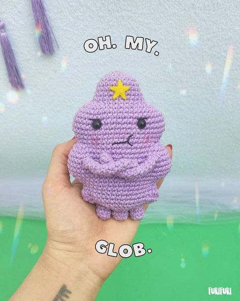 crochet toys Lumpy Space Princess Crochet Pattern, Crochet Lumpy Space Princess, Lumpy Space Princess Crochet, Bmo Crochet Pattern Free, Adventure Time Crochet, Unicorn Knitting Pattern, Princess Amigurumi, Hippo Amigurumi, Hippo Toy