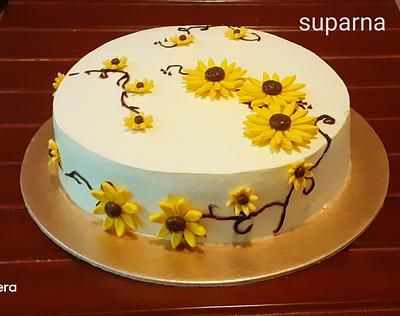 23 Birthday Cake, Sunflower Wedding Cake, Buttercream Flower Cake, Buttercream Flowers, Cake Chocolate, Floral Cake, Chocolate Mousse, Cake Inspiration, Flower Cake