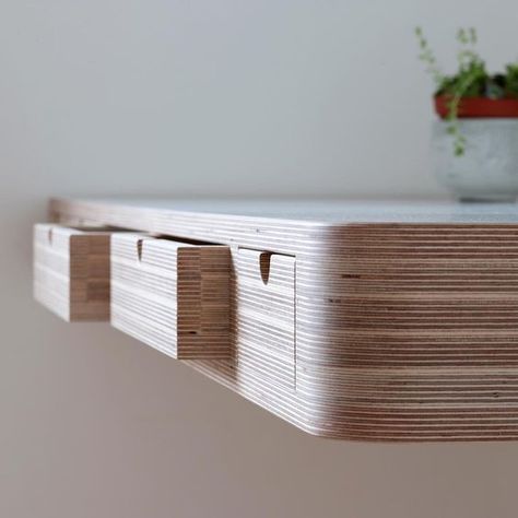 Plywood Design, Plywood Projects, Cnc Furniture, Floating Desk, Home Office Furniture Desk, Minimalist Furniture, Plywood Furniture, Furniture Hacks, Furniture Details