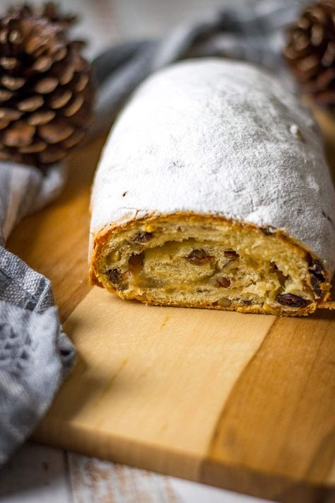 Sourdough Stollen | Fruity German Christmas Bread with Marzipan Sourdough Stollen, German Christmas Bread, Sourdough Starter Recipes, Stollen Bread, Stollen Recipe, Active Sourdough Starter, Cranberry Cookies Recipes, Roasted Cabbage Steaks, Recipe Using Sourdough Starter