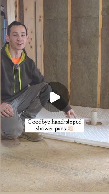 Sloping Shower Floor, Tile Over Shower Pan, Tiled Shower With Shower Pan, How To Build A Shower Pan, Bathrooms Without Tiles, Diy Shower Floor, How To Tile A Shower Diy, Cheap Shower Ideas, Concrete Shower Ideas