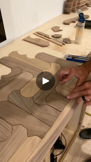 269K views · 4.9K reactions | Inlay | building a walnut INLAY with this fun pattern for an entertainment center Templates ⬇️ https://designsbydonnie.com/templates/ | By Designs by Donnie | Facebook Cnc Projects To Sell, Cnc Furniture Plans, Wood Table Design, Cnc Furniture, Cnc Woodworking, Cnc Design, Wood Inlay, Woodworking Ideas, Marquetry