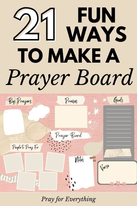 Bring your prayers to life with these vibrant and creative prayer board ideas! Learn how to use a combination of photos, inspirational quotes, and scripture cut-outs to create a dynamic visual prayer space that serves as a daily reminder of your faith journey. Spiritual Board Ideas, Pray Reminder Wallpaper, Faith Based Vision Board Ideas, Prayer Boards With Envelopes, Teen Prayer Board, Godly Inspiration, Room Board Ideas, Prayer Crafts For Women, Prayer Board Topics