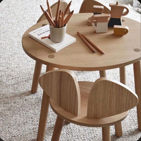 Diy Kids Chair, Playroom Table, Kids Play Table, Toddler Table, Kids' Furniture, Woodworking Table, House Furniture Design, Kids Table And Chairs, Kids Interior