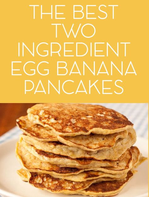 The Best 2-Ingredient Healthy Egg and Banana Pancakes (that I make all the time!) - JetsetChristina Almond Butter Cookie, Almond Butter Cookie Recipe, Banana Egg Pancakes, 2 Ingredient Pancakes, Banana Recipe, Butter Cookie Recipe, Banana Pancakes Recipe, Almond Butter Cookies, Banana And Egg