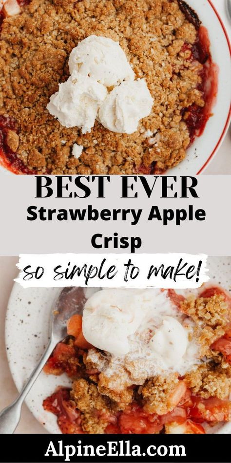 Oatmeal Streusel Topping, Apple Crumble With Oats, Strawberry Crisp Recipe, Blackberry And Apple Crumble, Strawberry Crisp, Fruit Crumble, Fruit Filling, Crisp Recipe, Streusel Topping