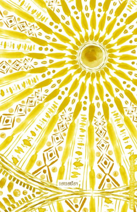 Barbra Ignatiev, Iphone Background Pattern, Yellow Mandala, Sun Worship, Arte Indie, Sun Art, Yellow Art, Mellow Yellow, Ipad Wallpaper