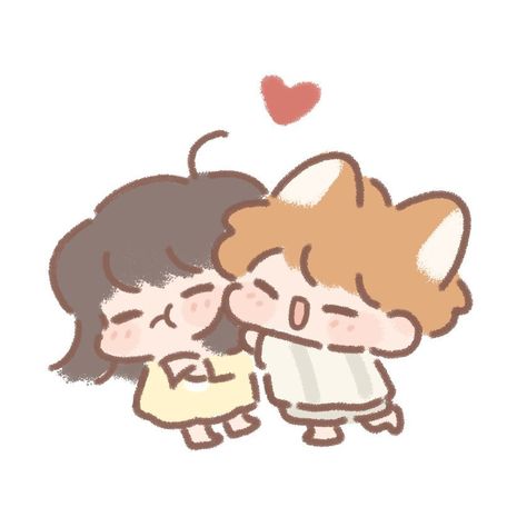 A Purrfect Tale, Purrfect Tale Pfp, Couple Chibi Art, Purrfect Tale Icons, Purrrfect Tale, Purfect Tale, Hug Pose, Hugging Drawing, Purrfect Tale