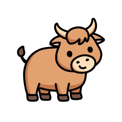 Cute ox Kawaii Fish, Cartoon Drawings Of Animals, Learn A Language, 타이포그래피 포스터 디자인, Arte Van Gogh, Cute Kawaii Animals, Cute Animal Drawings Kawaii, Art Tools Drawing, Simple Cartoon