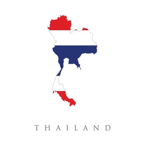 Map of Thailand with the decoration of the national flag. Thailand flag map. The flag of the country in the form of borders. Stock vector illustration isolated on white background. Thailand Instagram Highlight Cover, Thailand Flag Aesthetic, Map Of Thailand, Country Icons, Thai Flag, Country Flags Icons, World Country Flags, Papa Birthday, Thailand Flag