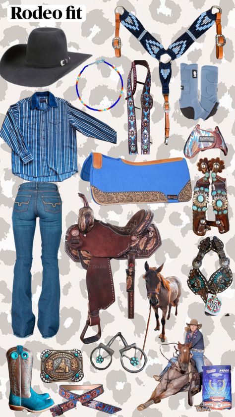 Western Horse Tack Turquoise, Barrel Racing Outfits, Barrel Racing Tack Sets, Barrel Racing Tack Rodeo, Rodeo Time, Casual Country Outfits, Cowgirl Style Outfits, Barrel Racing Tack, Rodeo Horses