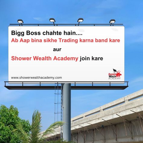 Bigg Boss Chahte hain....😂😂😂 Join Shower Wealth Academy  #stockmarket #trading #trader #showerwealthacademy #stockmarketclasses Trading Creative Ads, Stockmarket Trading, Learn Stock Market, Bigg Boss, Creative Ads, Ads Creative, Stock Market, Real Estate, Social Media