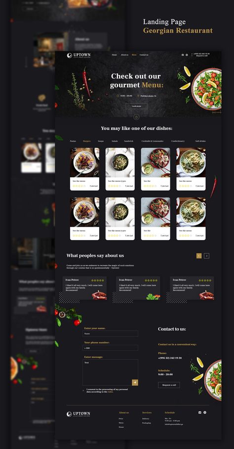 Website For Restaurant, Restaurant Website Design Layout, Restaurant Landing Page Design, Restaurant Landing Page, Menu Design Website, Food Website Design Inspiration, Restaurant Website Design Inspiration, Restaurant Web Design, Food Landing Page