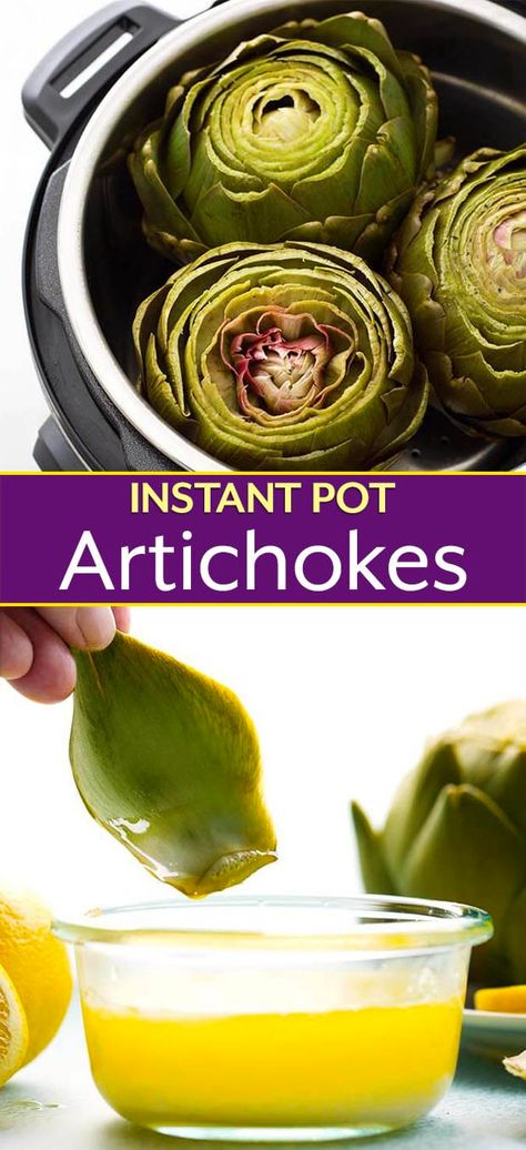 Pressure Cooker Artichokes, Steamed Artichokes, Dipping Sauce For Artichokes, Instant Pot Veggies, Steam Artichoke, How To Cook Artichoke, Using A Pressure Cooker, Artichoke Recipes, Best Instant Pot Recipe