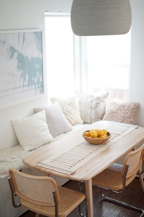 Wood dining bench