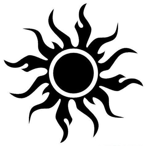 Sun Tattoo Stencil, Sun Tattoo Design, Cool Back Tattoos, Hunting Tattoos, Sun Tattoo Designs, Dark Sun, Circle Tattoos, Fire Tattoo, Eagle Tattoos