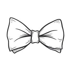 Hair Bow Drawing, Bowtie Drawing, Bow Tie Drawing, Bow Tie Tattoo, Tie Drawing, Bow Drawing, Tuxedo Bow Tie, Cartoon Sketch, Bow Vector