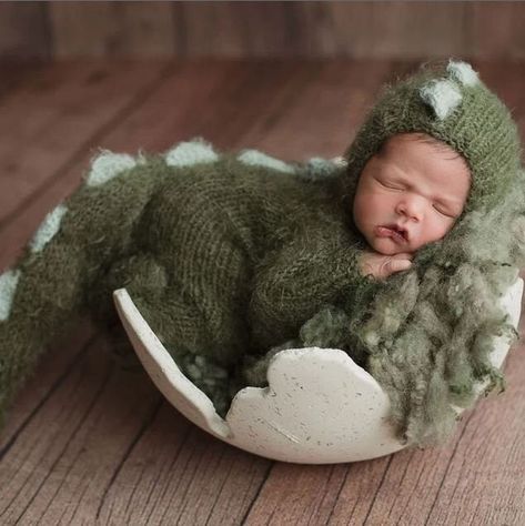 Newborn Dinosaur Outfit, Nerdy Newborn Pictures, Dino Newborn Pictures, Newborn Photography Dinosaur, Dinosaur Monthly Photos, Dinosaur Baby Photo Shoot, Dinosaur Newborn Pictures, Newborn Dinosaur Photography, Dinosaur Baby Announcement