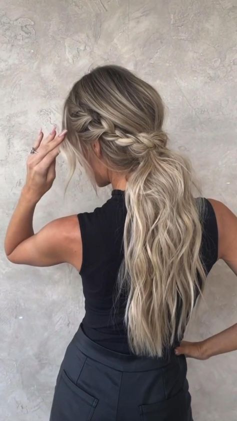 Pin on Kampausideoita Hair Styles Long Hair, Guest Hair, Vlasové Trendy, Fishtail Braid, Peinados Fáciles Para Cabello Corto, Work Hairstyles, 짧은 머리, Hairdo For Long Hair, Easy Hairstyles For Long Hair