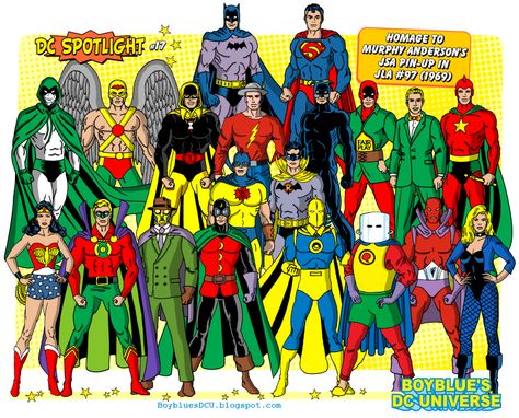 The JSA according to a pin-up by Murphy Anderson from Justice League Of America #97 (1969 Infinity Inc, Justice Society, The Satellite, Justice Society Of America, Batman Comic Books, Justice League Of America, Dc Comics Superheroes, Star Comics, Arte Dc Comics