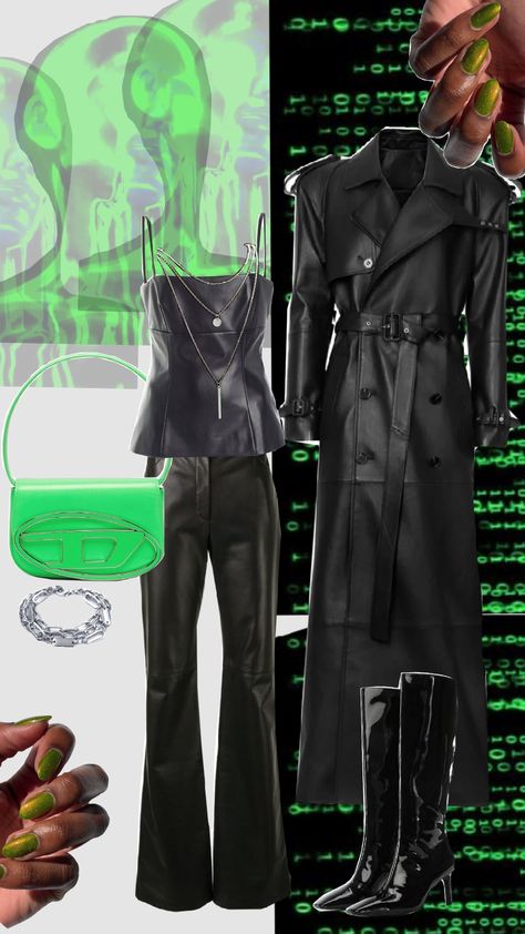 Entering the comp @ladina_followback !! its a Matrix theme Birthday Outfit. Matrix Themed Outfit, Matrix Womens Costume, The Matrix Outfit, Matrix Outfit Woman, Matrix Costume Women, Matrix Themed Party, Matrix Inspired Outfit, Matrix Halloween, Matrix Party