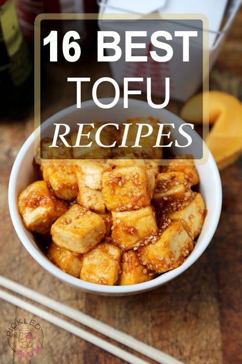 16 Delicious Tofu Recipes that will make you fall in love with bean curd! Plus, How To Cook Tofu and make it taste amazing every single time! Bulgur, Daniel Fast Tofu Recipes, Tufo Recipes Tofu, Sriracha Tofu, Best Tofu Recipes, Best Tofu, Easy Tofu, Cook Tofu, Tofu Recipes Easy