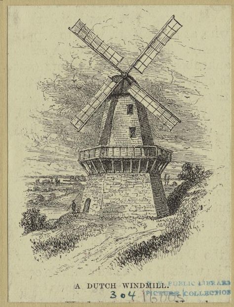 Windmill Tattoo, Windmill Drawing, Dutch Tattoo, Windmill Art, Dutch Windmill, Contour Drawing, Dutch Windmills, Charcoal Art, Lost Art