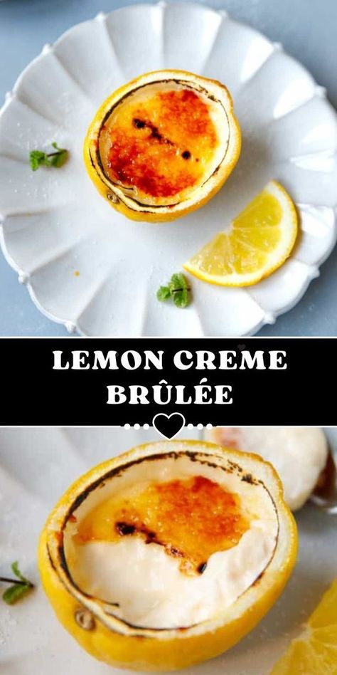 Fresh Lemon Recipes, Ramekin Dessert, Ramekin Recipe, Lemon Crepes, Creme Brulee Desserts, Lemon Creme, Brulee Recipe, Creme Brulee Recipe, Creme Brûlée