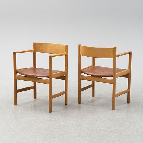 Børge Mogensen, a set of four model 235 chairs, Fredericia Stolefabrik, Denmark. - Bukowskis Borge Mogensen, Design Icon, Set Of, Denmark, Icon Design, Modern Design, The Originals, Design