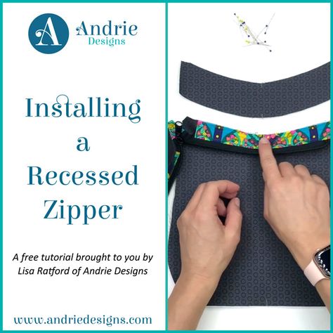 Installing a Recessed Zipper Panel Recessed Zipper, Bag Ideas, Tote Bag Pattern, Free Tutorial, Bag Pattern, Free Pattern, Two By Two, Tote Bag, Zipper