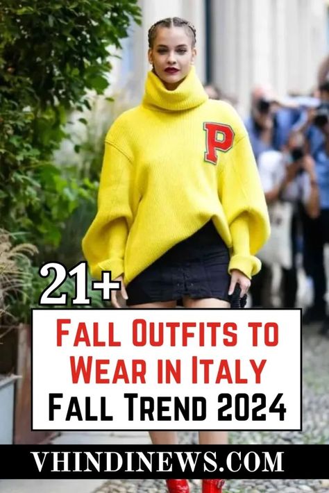 What to Wear in Italy in Fall: 21 Fall Outfits to Wear in Italy: Fall Trend 2024 43 What To Wear In Florence Italy In Fall, Italy Fall Outfits 2024, Outfits For Milan Italy Winter, Milan Fall Fashion, Europe Fall Outfits 2024, Florence Italy Fashion Fall, Italy Inspired Outfits Fall, Sicily Fall Outfit, Milan Italy Outfits For Fall