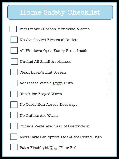 Best 25+ Home safety checklist ideas on Pinterest | New home checklist, New  home essentials and New apartment essentials Home Safety Checklist, Safety Hacks, Checklist Ideas, Home Checklist, Home Safety Tips, Safety Checklist, Home Maintenance Checklist, Home Security Tips, Emergency Plan