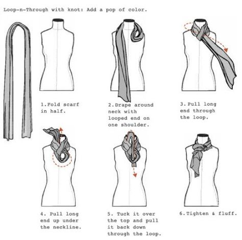 I've always wanted to know how to make one of those knots!  Yay! Scarf Tying Tutorial, Ways To Tie Scarves, Tie A Scarf, Scarf Knots, Scarf Tutorial, Ways To Wear A Scarf, How To Wear A Scarf, B Fashion, Tie Scarf