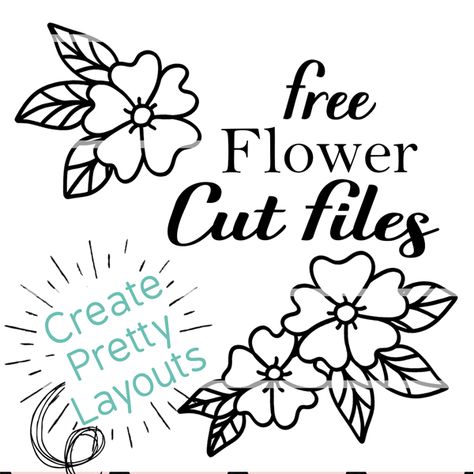 Download these pretty digital die cuts flowers and create an endless amount of projects for personal and commercial use! Art Cricut, Flower Svg Files, Cricut Svg Files Free, Fun Graphics, Flower Silhouette, Cricut Projects Beginner, Flower Sketches, Paper Trail, Cricut Files