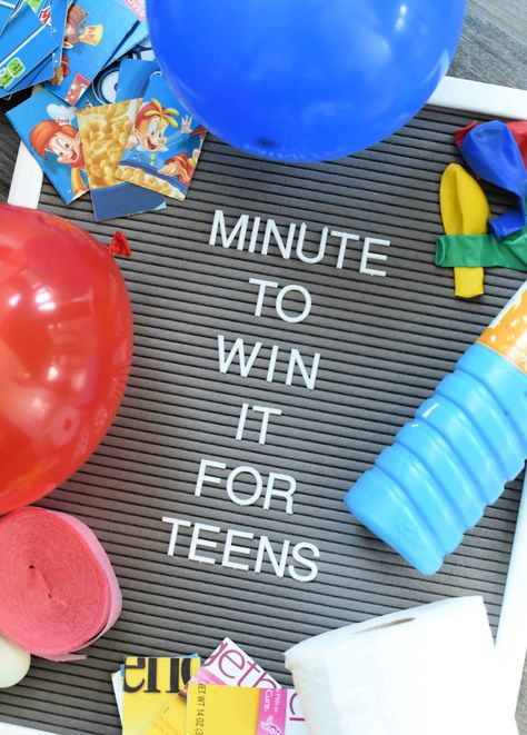 Minute to win it games for teens-These fun minute to win it games are great for teens, preteens, kids or even adults. They are easy to pull off and are creative and fun! #partygames #games #minutetowinit #birthdaygame #party Teenager Party, Easy Party Games, Teen Party Games, Minute To Win, Youth Games, Youth Group Games, Teen Fun, Minute To Win It Games, Social Games