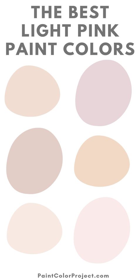 the best light pink paint colors for every home Light Pink Behr Paint, Light Pink Paint Colors, Pink Bathroom Paint, Best Pink Paint, Pink Paint Color, Light Pink Paint, Paint Color Swatches, Pink Macaroons, Victorian Exterior