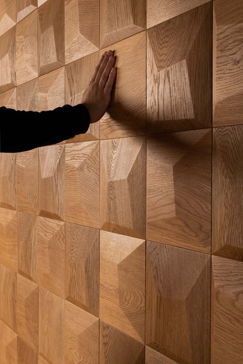 Wooden Wall Design, Wooden Panelling, Wooden Wall Panels, Wood Accent Wall, Decorative Wall Panels, 3d Wall Panels, Wooden Shapes, Wood Detail, Wood Panel Walls